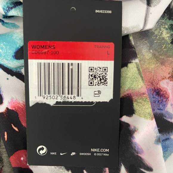 Nike Dry Fit Leggings - New With Tags - White - Colorful - Large - Picture 5 of 7